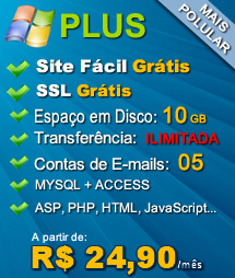 Plano Plus - Hospedagem Windows