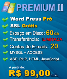 Plano Premium II - Hospedagem Windows